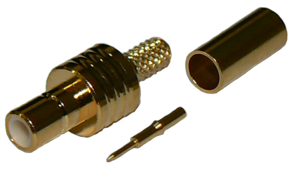 SMB gold plated male crimp connector jack for RG174/RG316